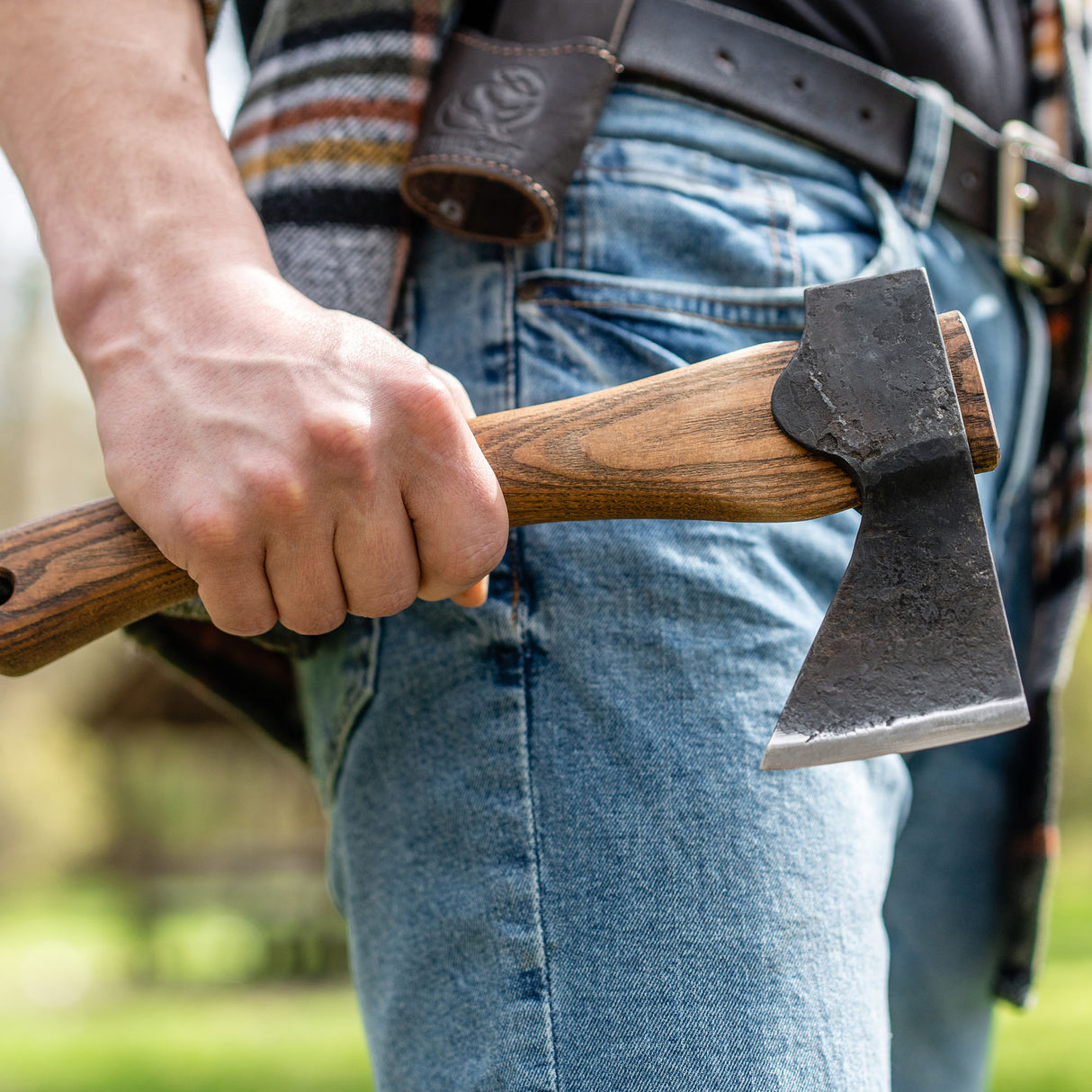 BeaverCraft Bushcraft Hatchet with Leather Sheath