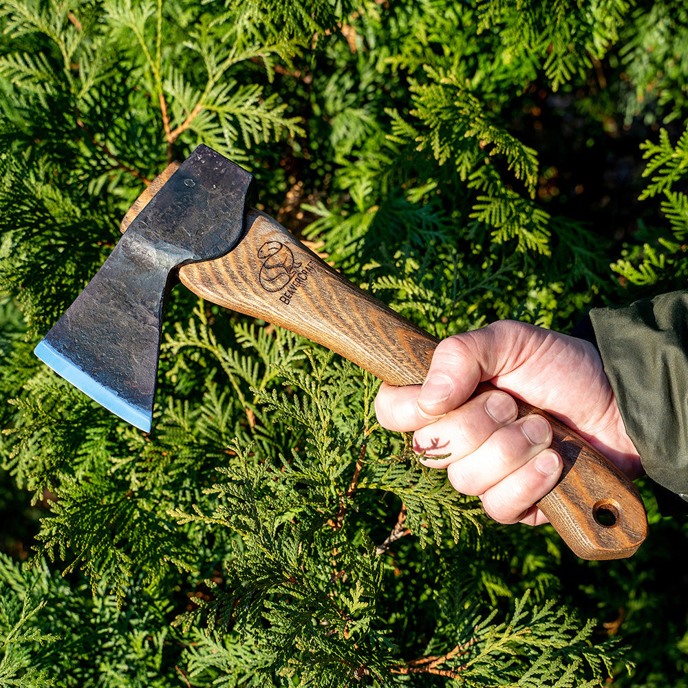 BeaverCraft Bushcraft Hatchet with Leather Sheath