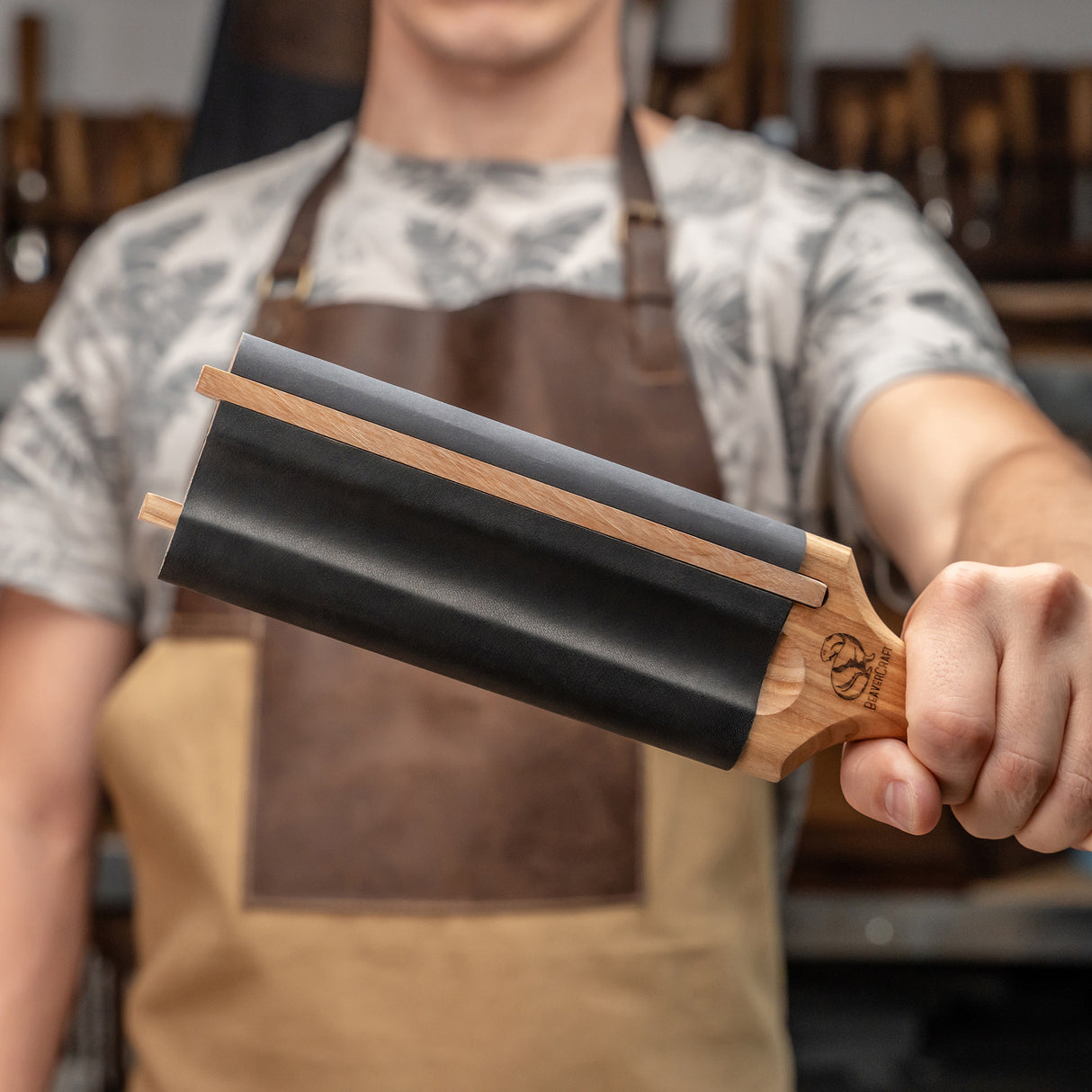 Dual Sided Paddle Strop for Hook Knives & Gouges