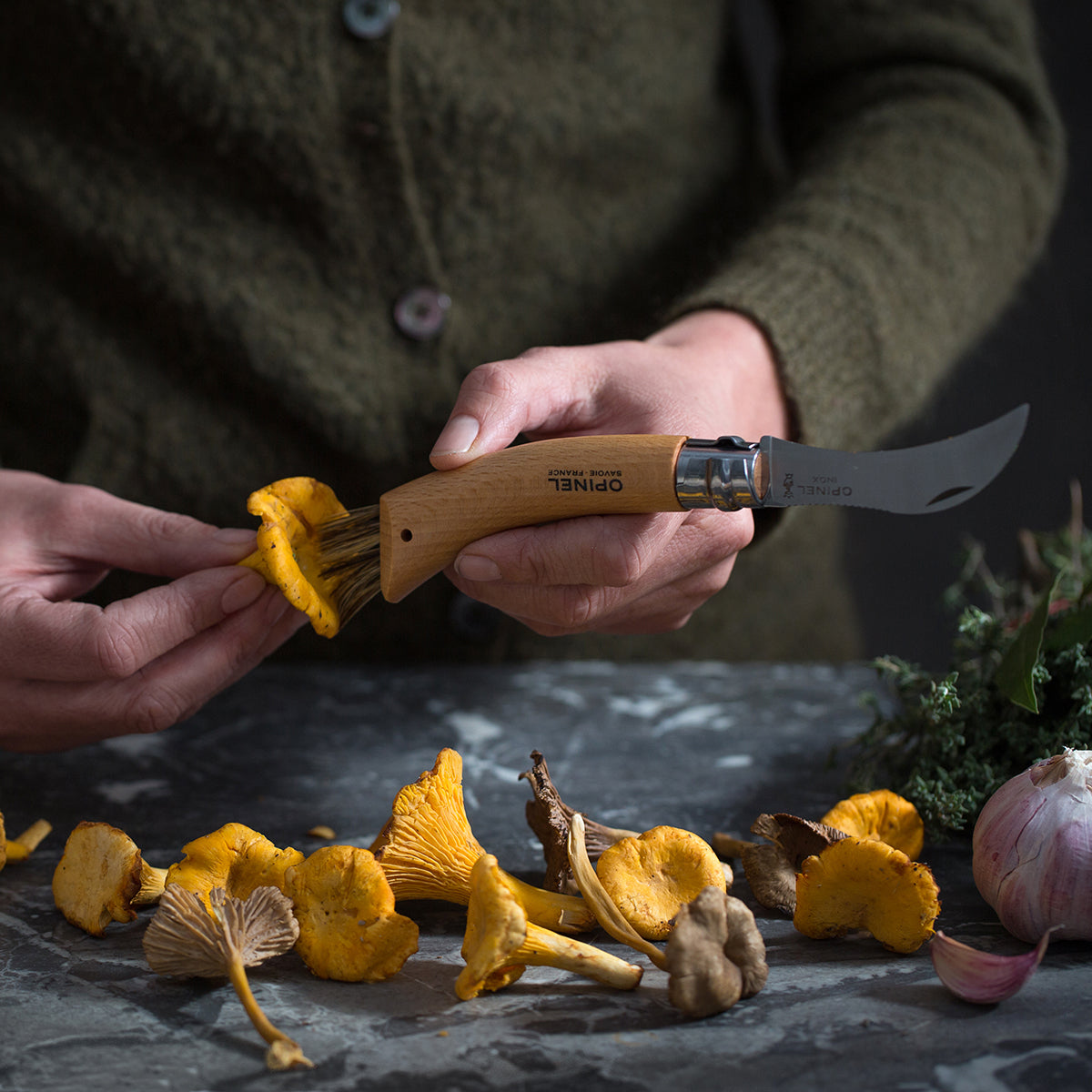 No. 8 Beech Wood Mushroom Knife