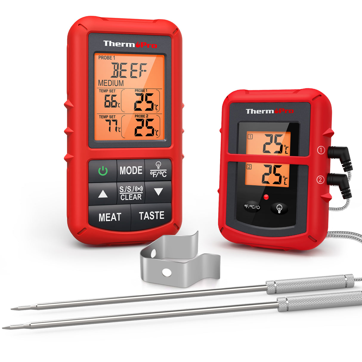 Digital Wireless Dual BBQ Thermometer