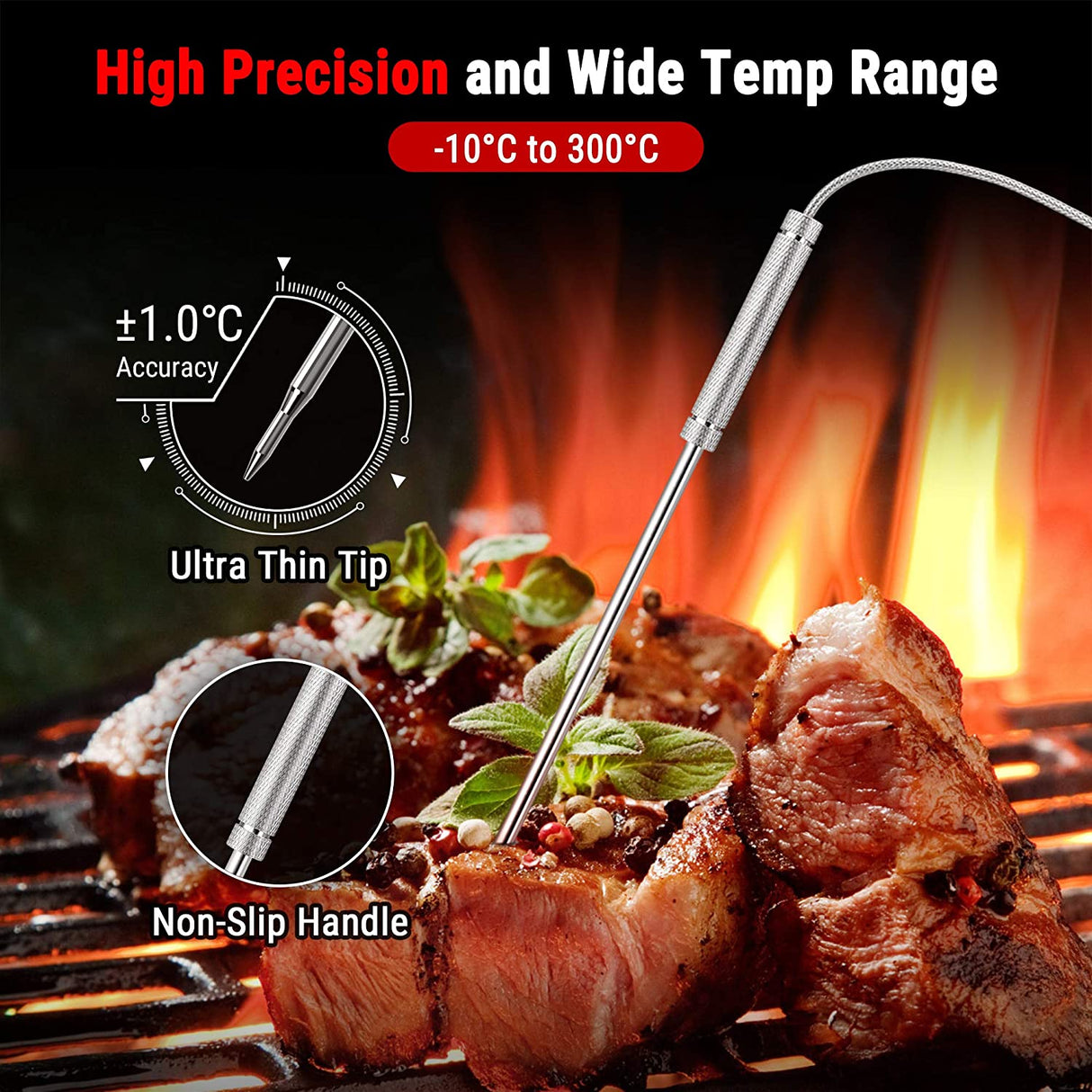 Digital Wireless Dual BBQ Thermometer