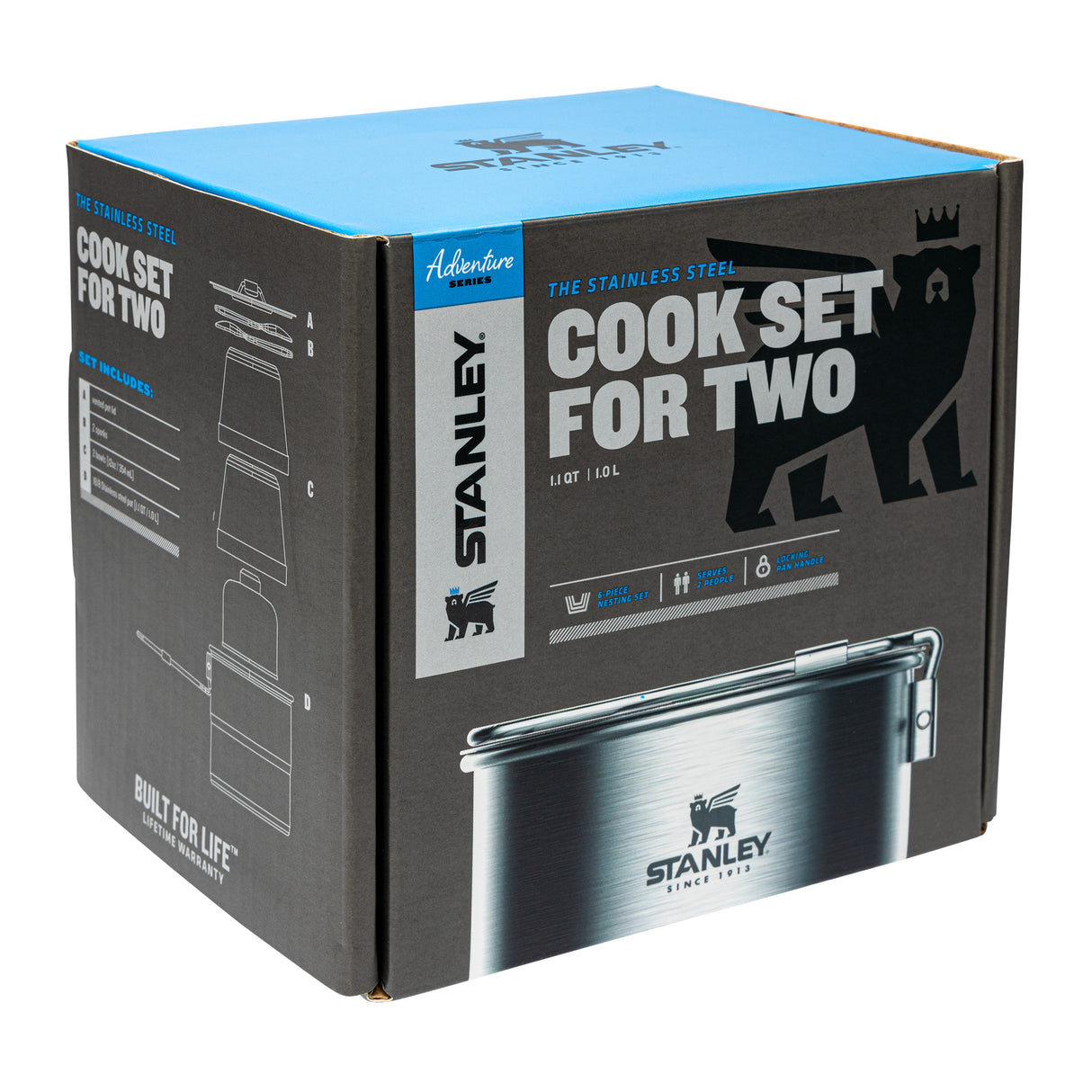 The Stainless Steel Cook Set For Two, 1 Litre