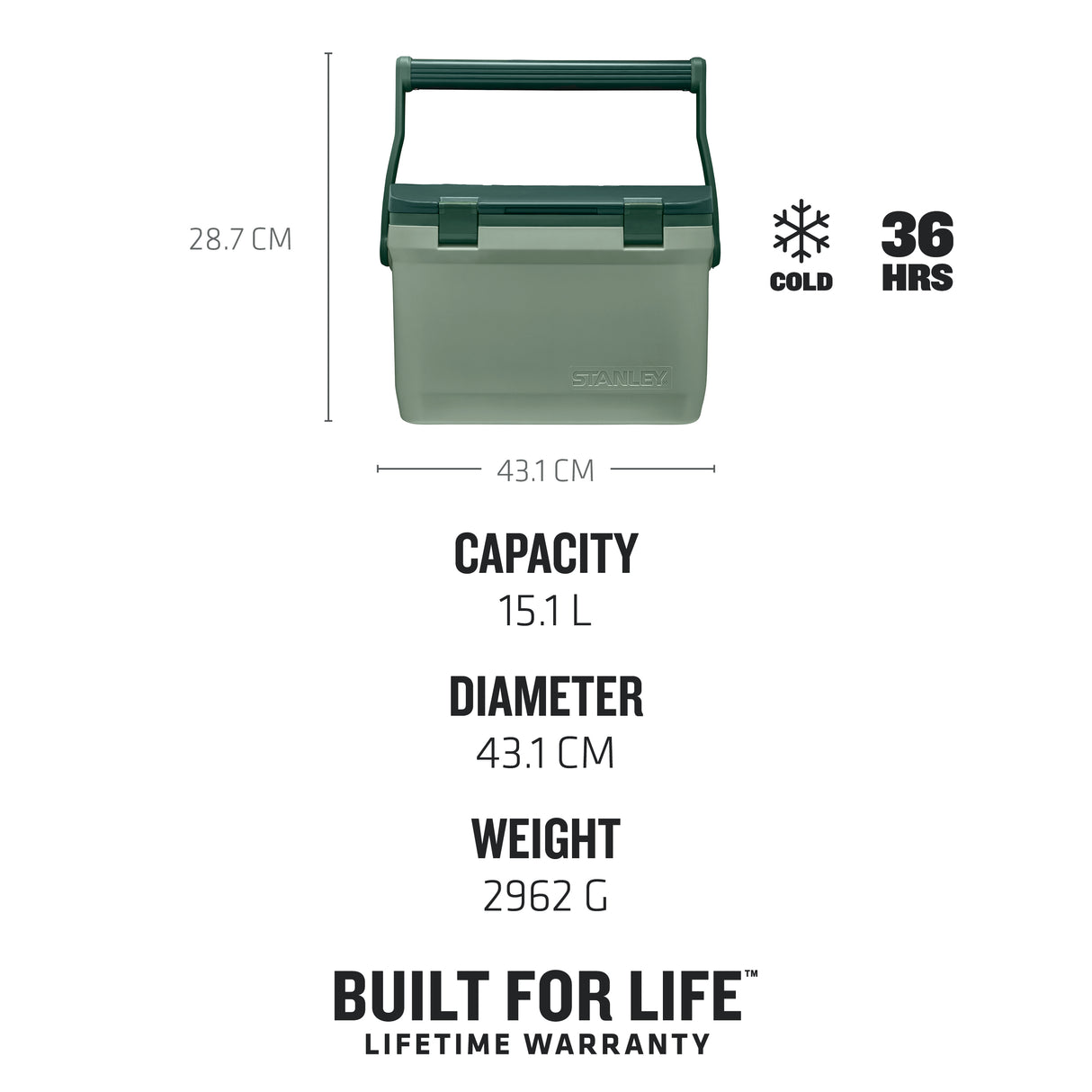 The Easy Carry Outdoor Cooler 15.1 Litre