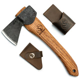 BeaverCraft Bushcraft Hatchet with Leather Sheath