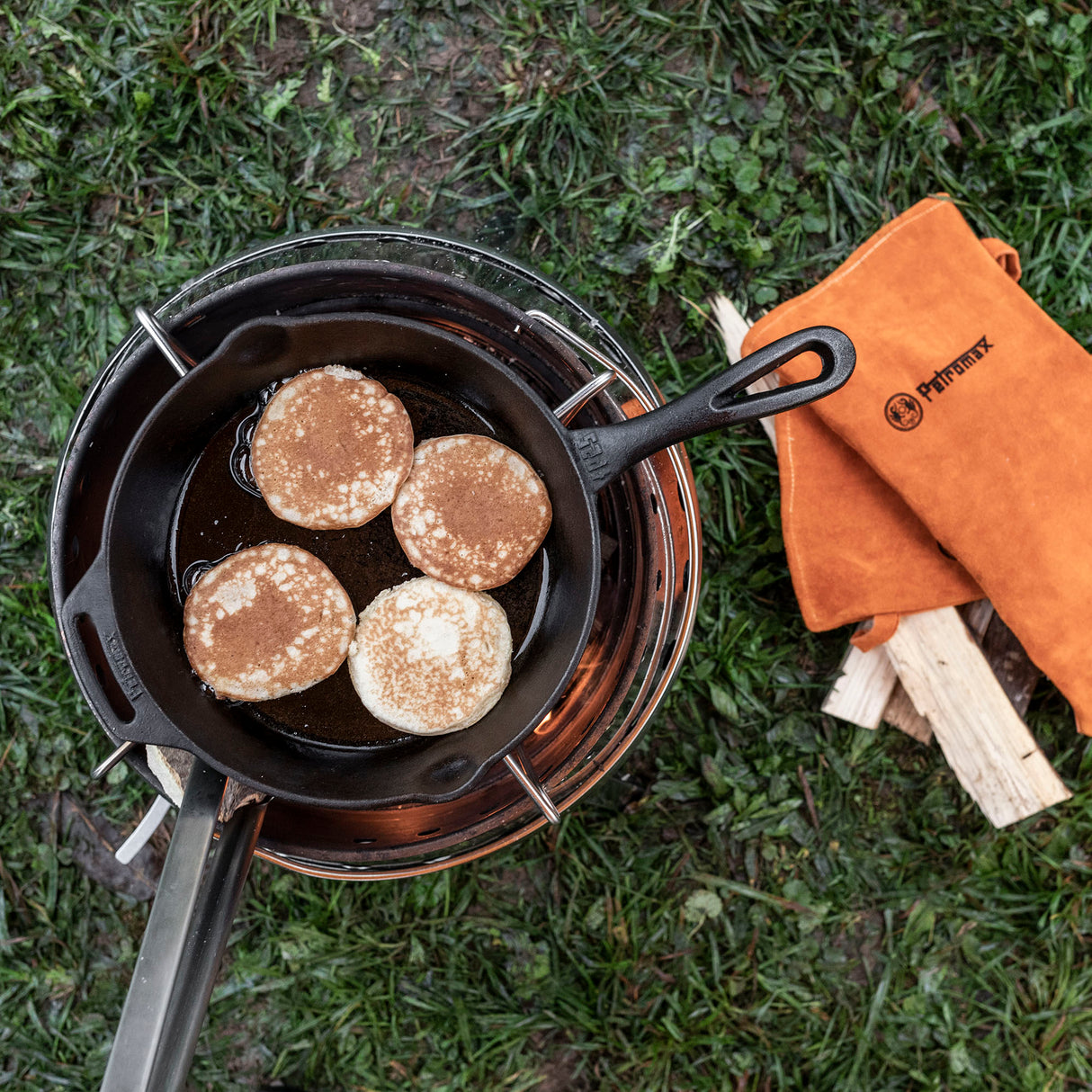 Seasoned Cast Iron Fire Skillet