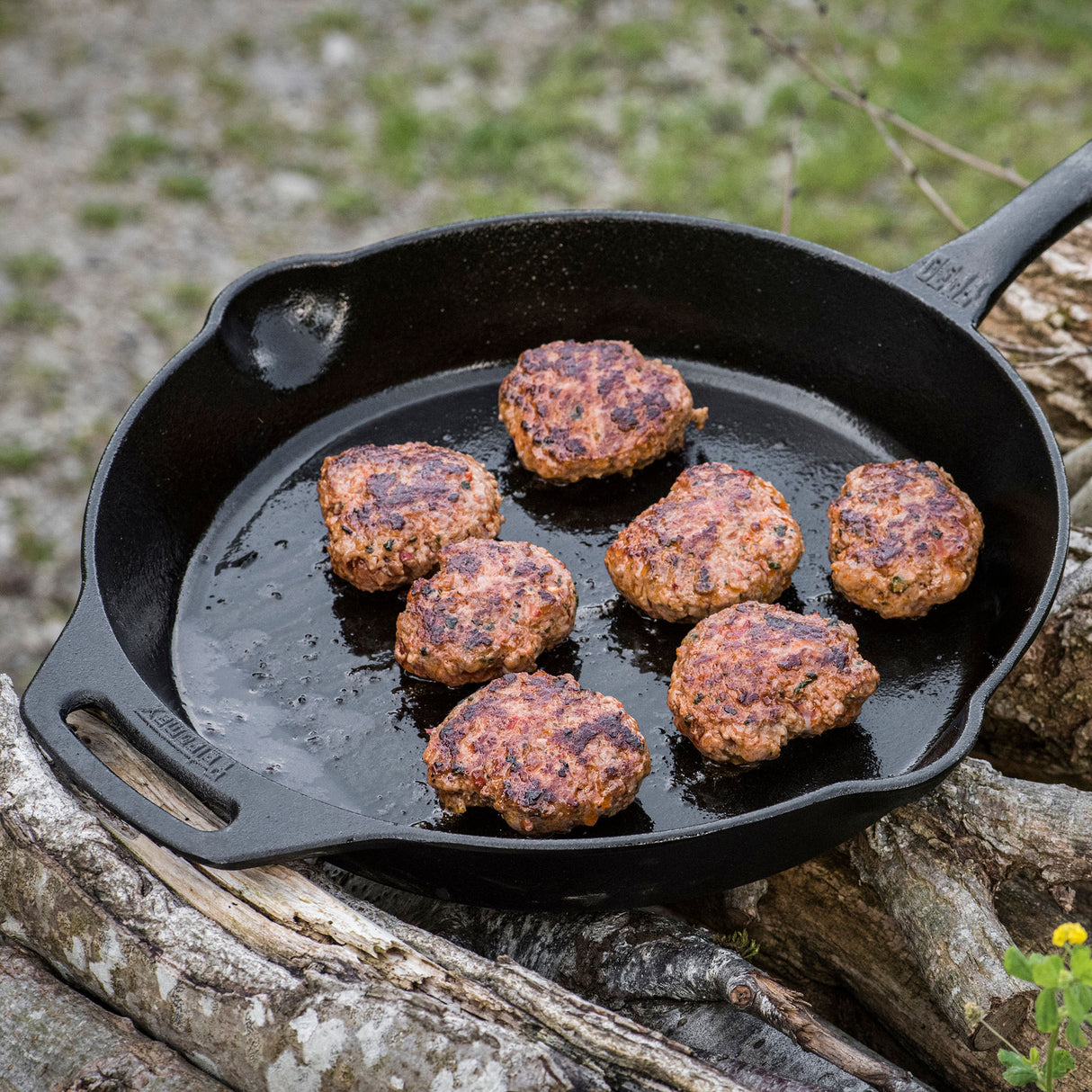 Seasoned Cast Iron Fire Skillet