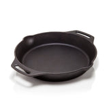 Two Handled Seasoned Cast Iron Fire Skillet