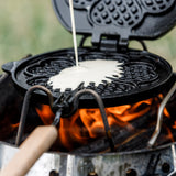 Cast Iron Rotating Waffle Iron with Stand