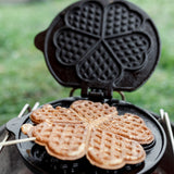 Cast Iron Rotating Waffle Iron with Stand